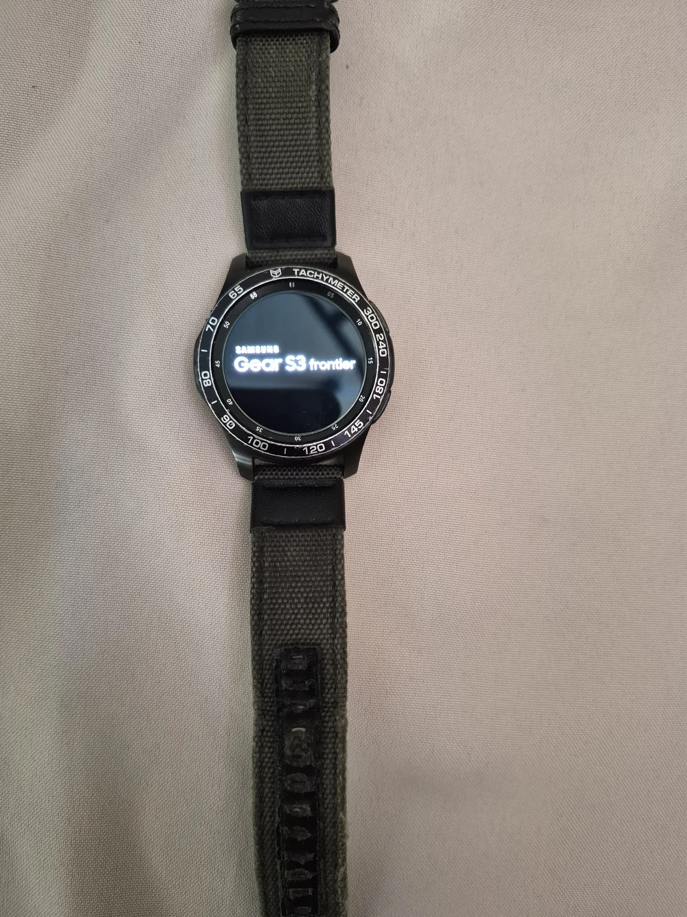 Samsung Gear S3 Smartwatch - Black Watch Face with Olive Green Strap